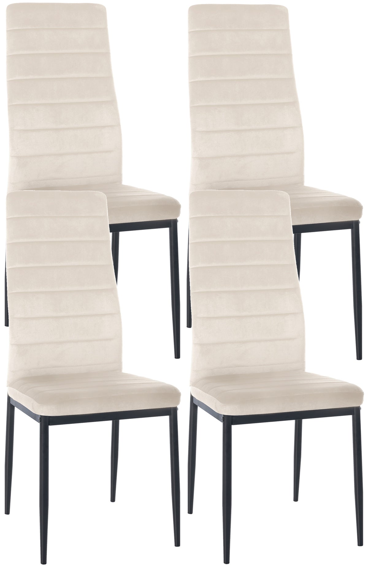 4er Set Esszimmerstühle Mayfair Samt