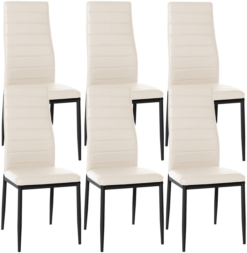 6er Set Esszimmerstühle Mayfair Kunstleder