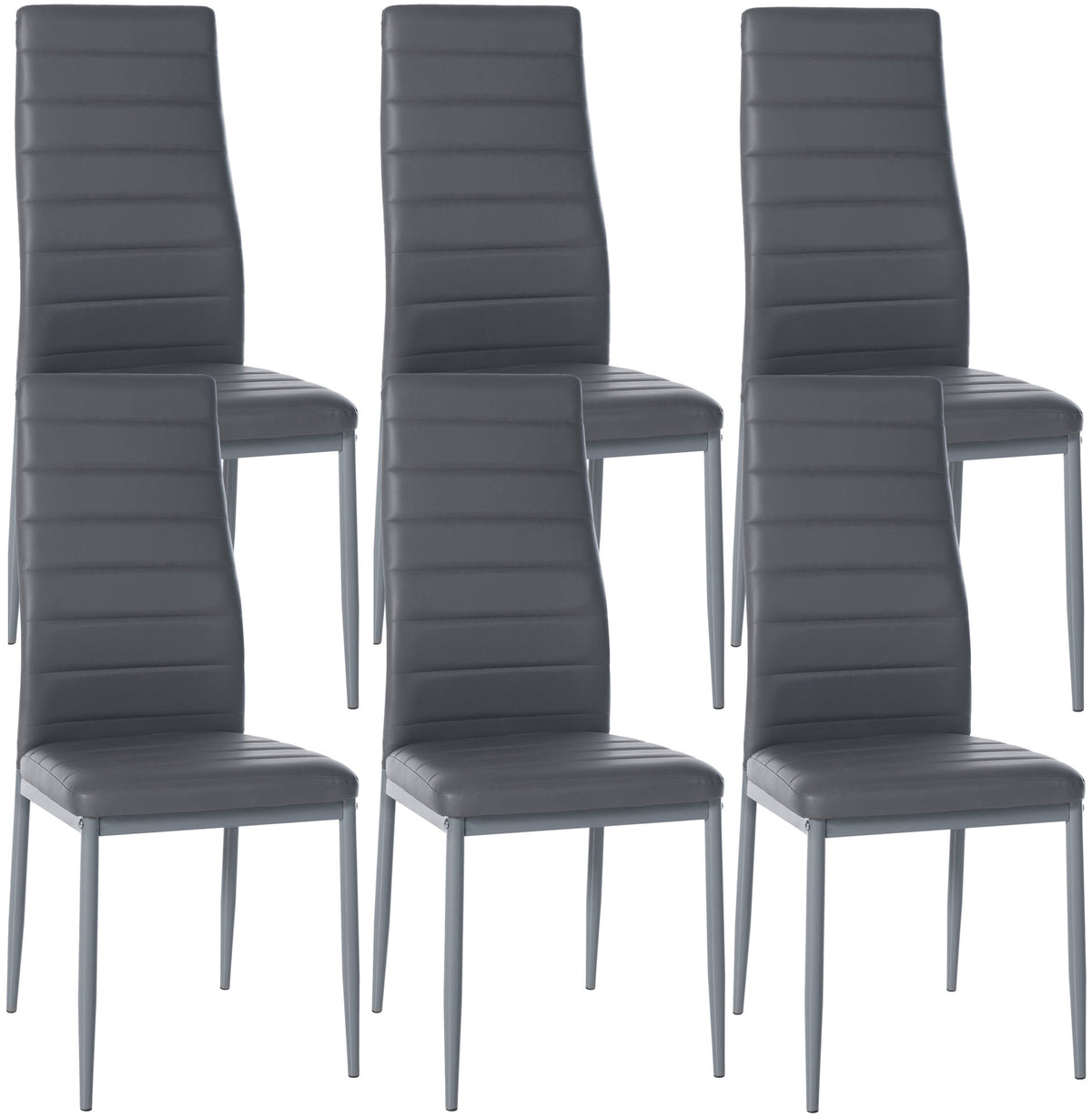 6er Set Esszimmerstühle Mayfair Kunstleder – Ansicht 9