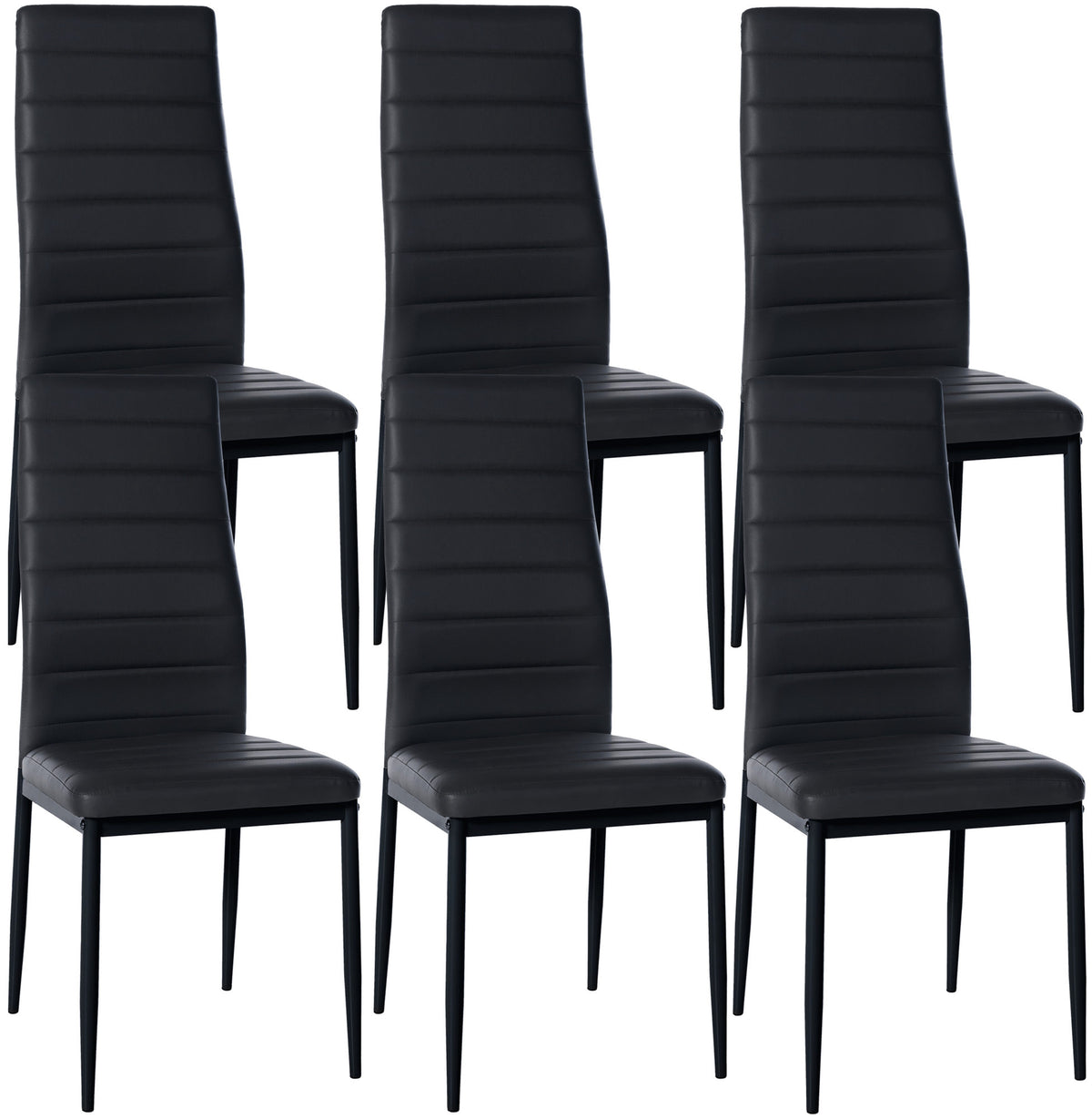 6er Set Esszimmerstühle Mayfair Kunstleder – Ansicht 17