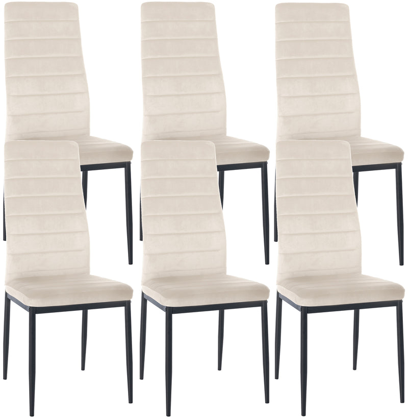 6er Set Esszimmerstühle Mayfair Samt