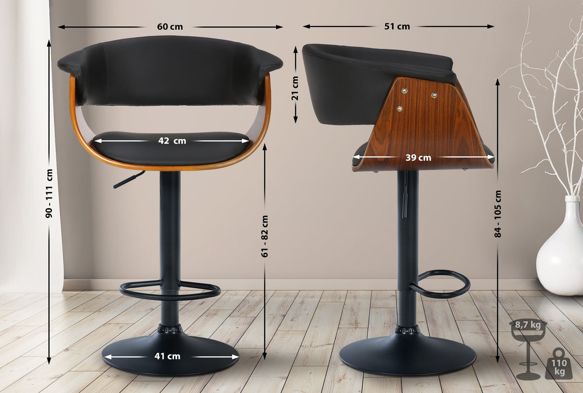 2er Set Barhocker Vestal Kunstleder – Ansicht 2