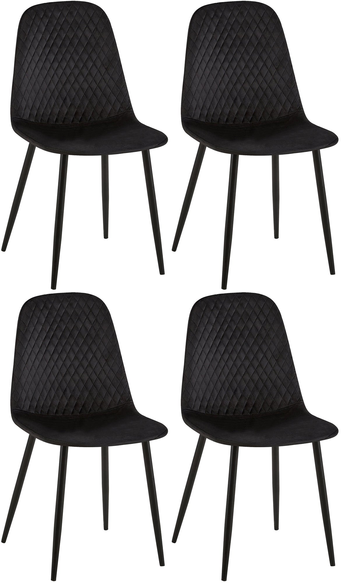 4er Set Stühle Giverny Samt