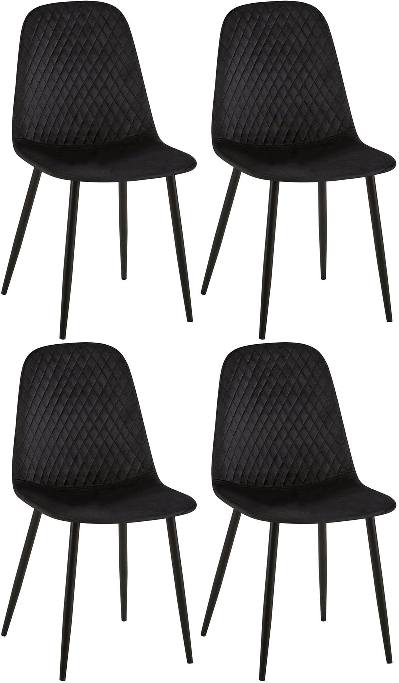 4er Set Stühle Giverny Samt