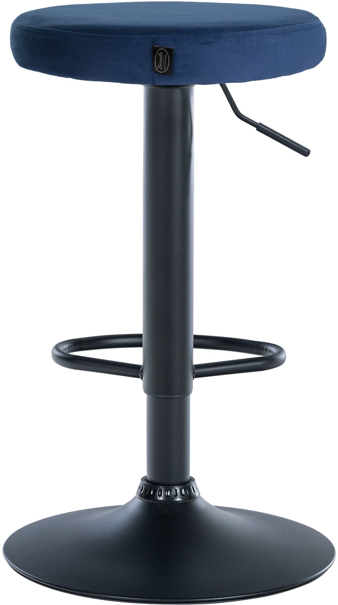 2er Set Barhocker Ponte Samt schwarz – Ansicht 6