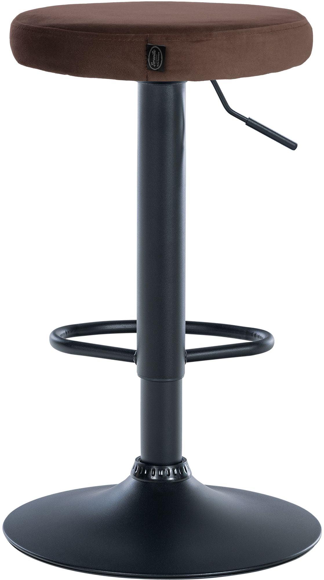 2er Set Barhocker Ponte Samt schwarz – Ansicht 14