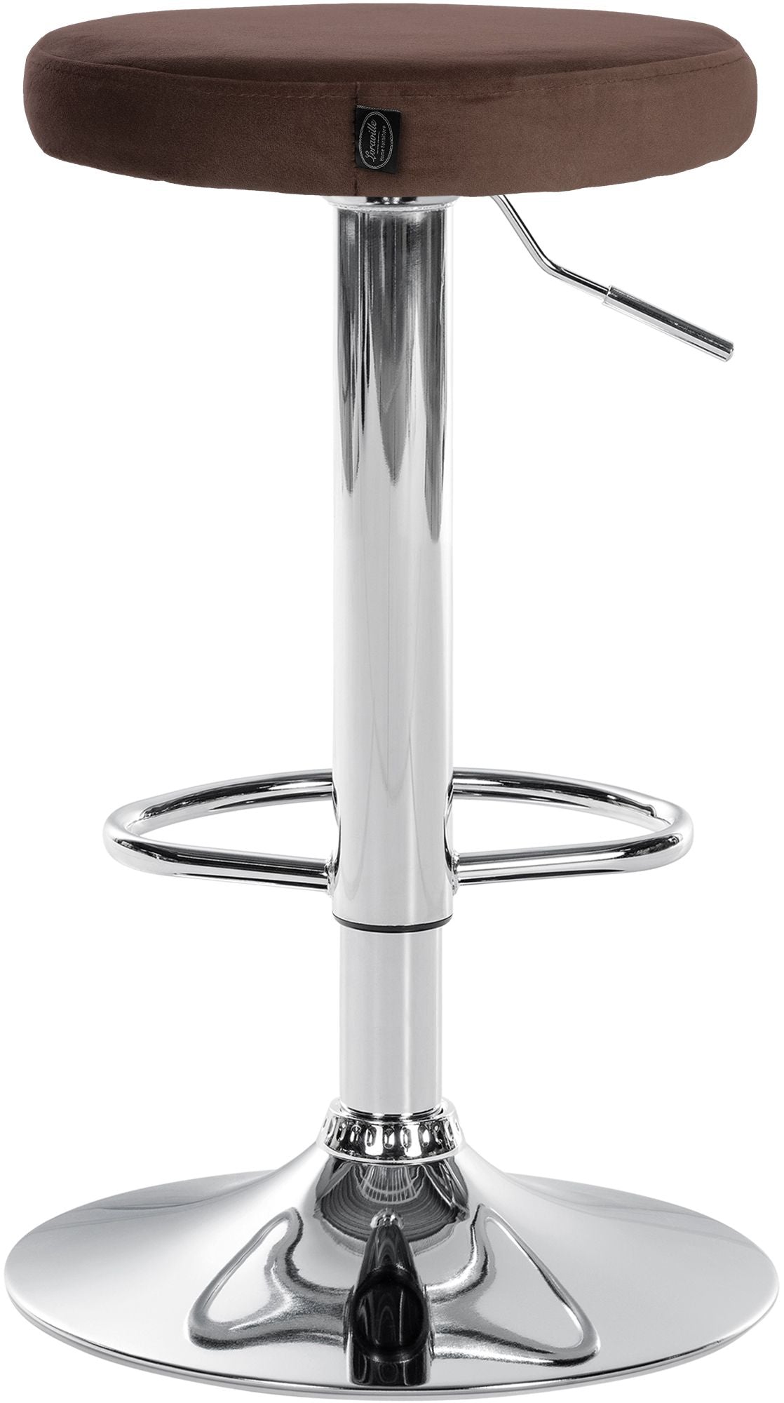 2er Set Barhocker Ponte Samt chrom – Ansicht 14