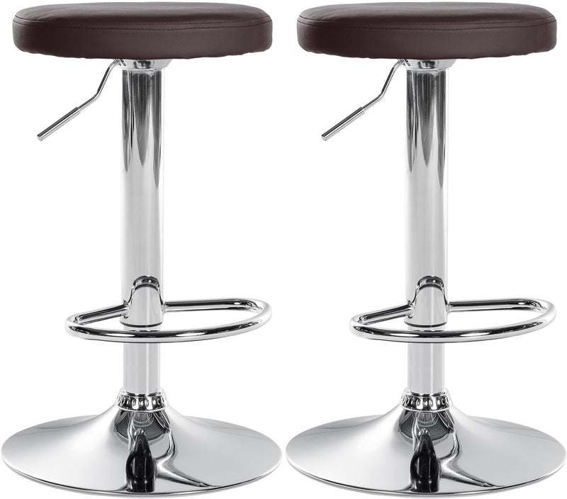 2er Set Barhocker Ponte Kunstleder chrom