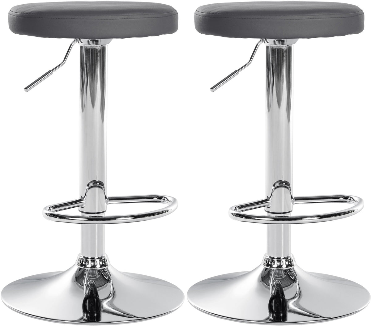 2er Set Barhocker Ponte Kunstleder chrom – Ansicht 17