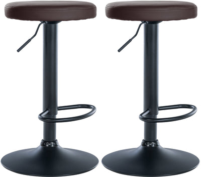 2er Set Barhocker Ponte Kunstleder schwarz