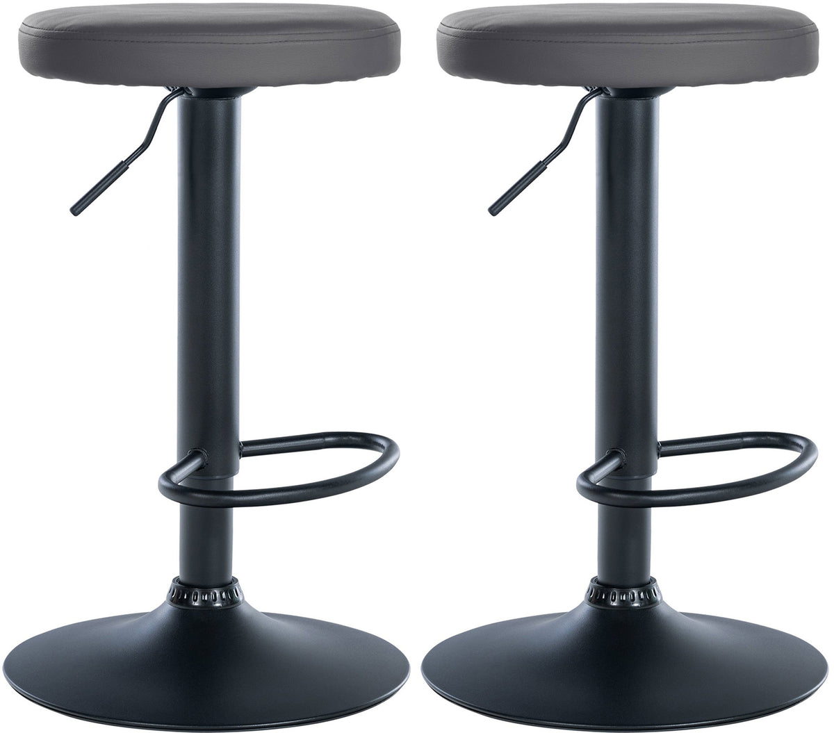 2er Set Barhocker Ponte Kunstleder schwarz – Ansicht 15