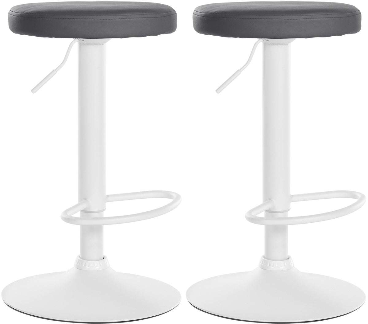 2er Set Barhocker Ponte Kunstleder weiß – Ansicht 17