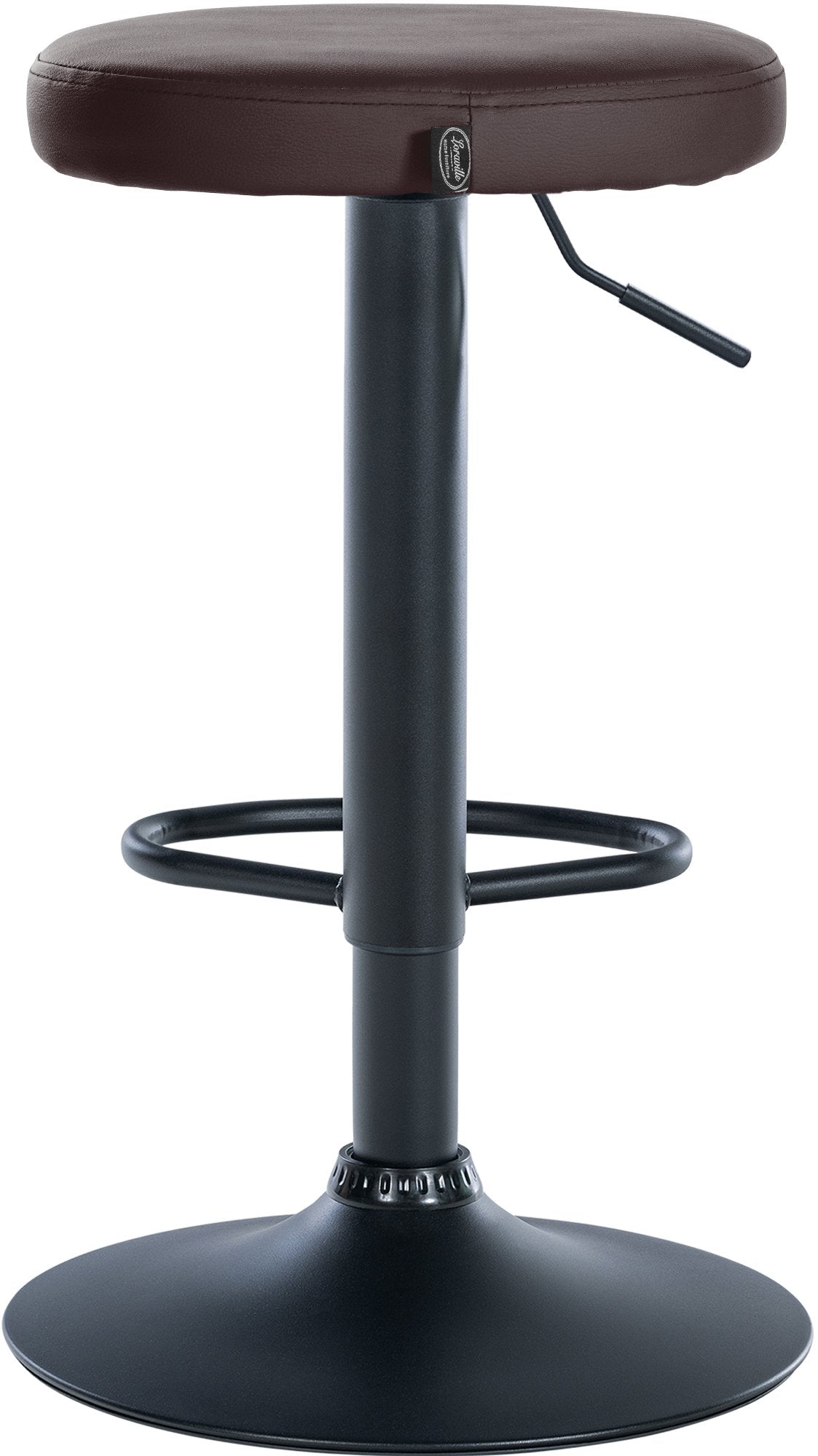 2er Set Barhocker Ponte Kunstleder schwarz – Ansicht 6