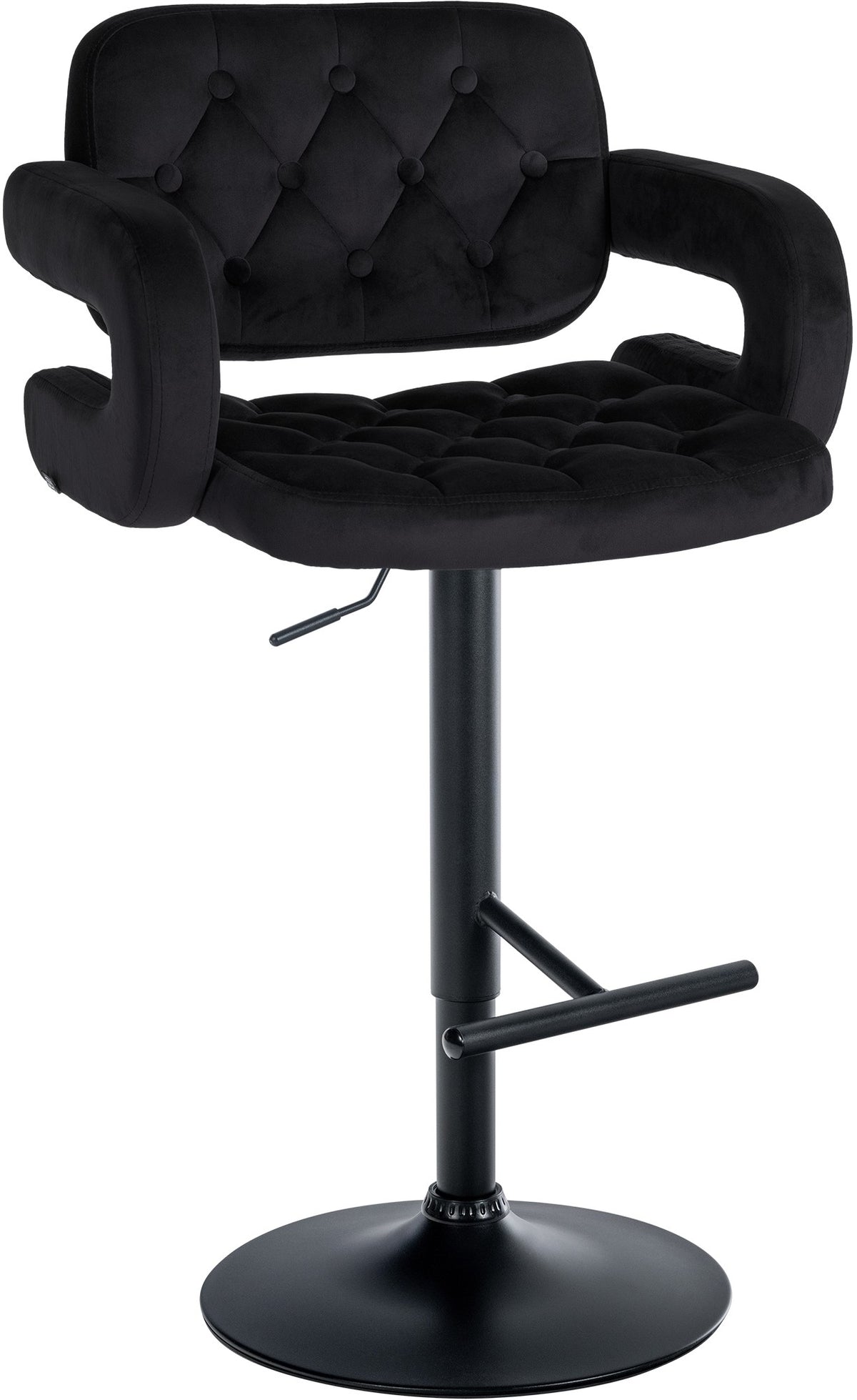 Barhocker Dublin Samt schwarz – Ansicht 8