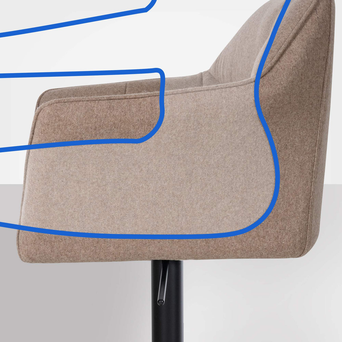 Barhocker Damaso B Filz – Ansicht 14
