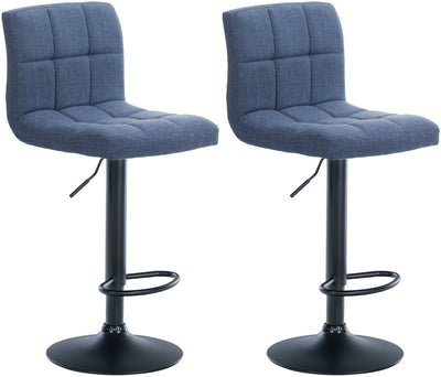 2er Set Barhocker Calma Stoff schwarz