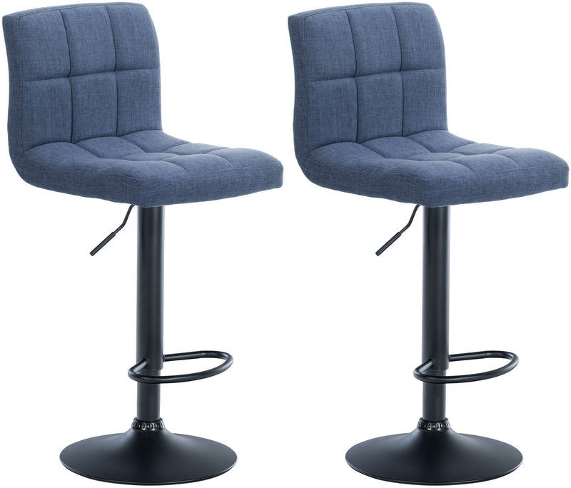 2er Set Barhocker Calma Stoff schwarz