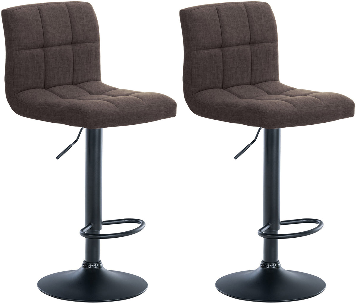 2er Set Barhocker Calma Stoff schwarz – Ansicht 9