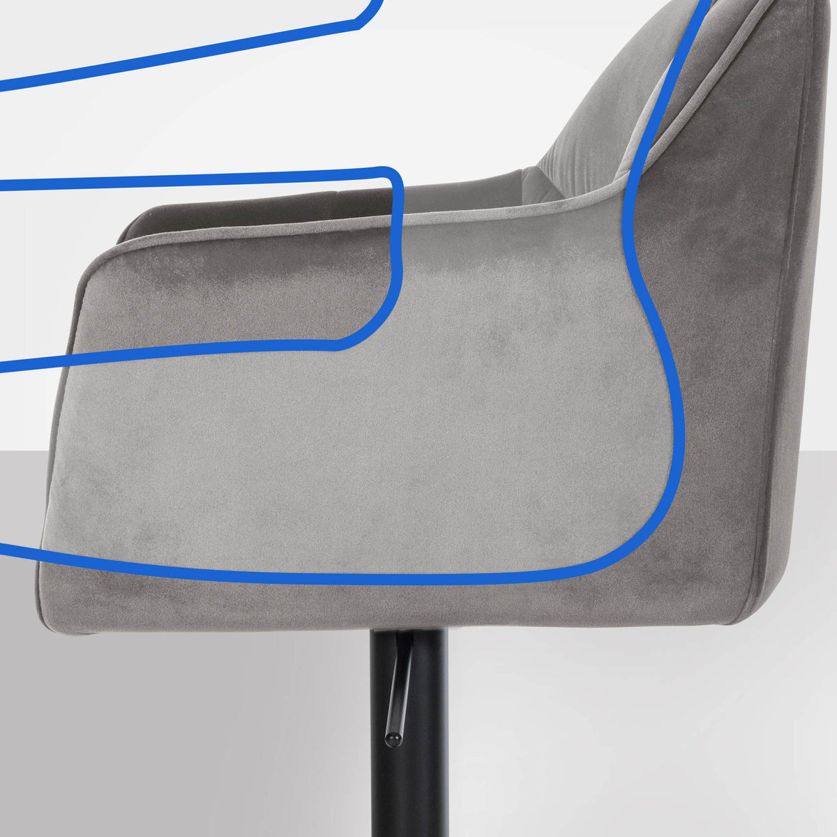Barhocker Damaso B Samt – Ansicht 2