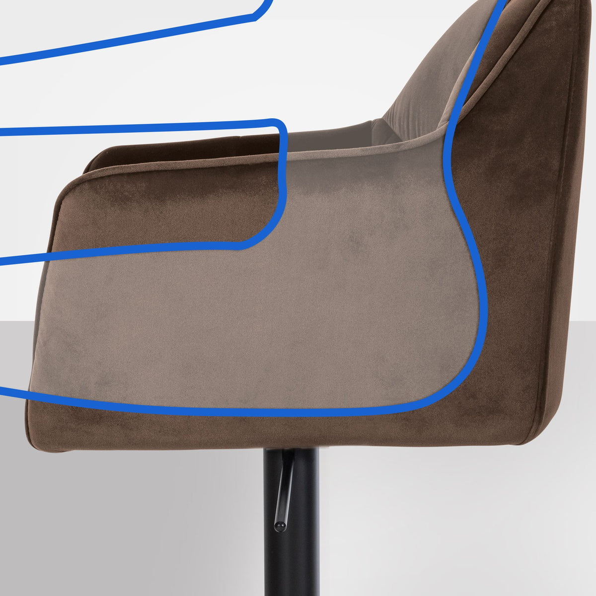 Barhocker Damaso B Samt – Ansicht 8