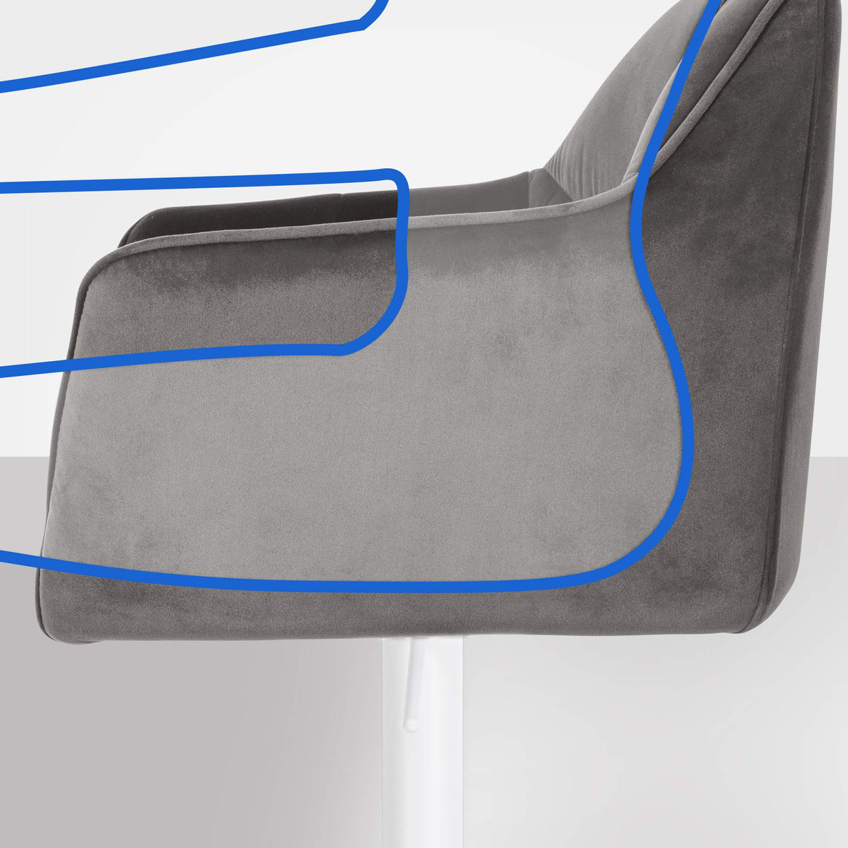 Barhocker Damaso W Samt – Ansicht 2
