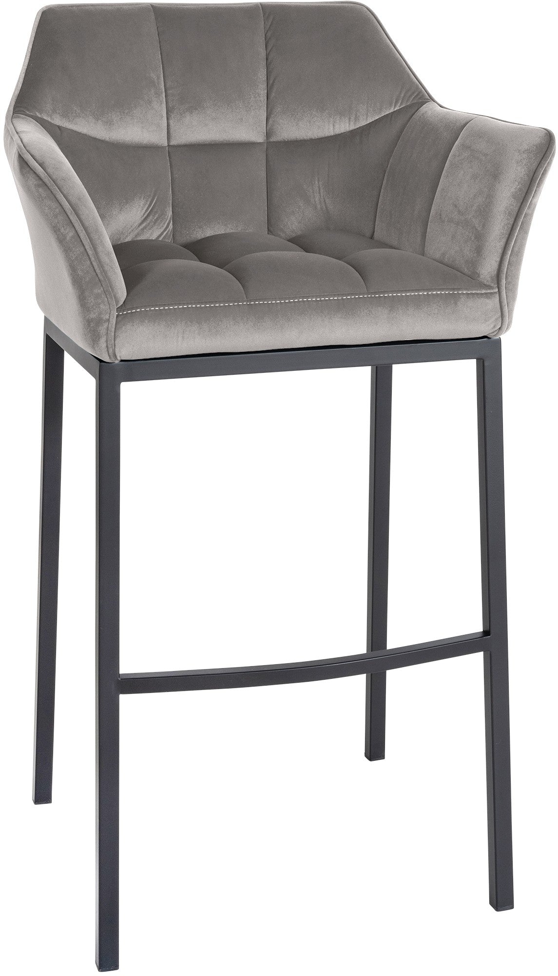 Barhocker Damaso B Samt mit 4-Fuß Gestell – Ansicht 8