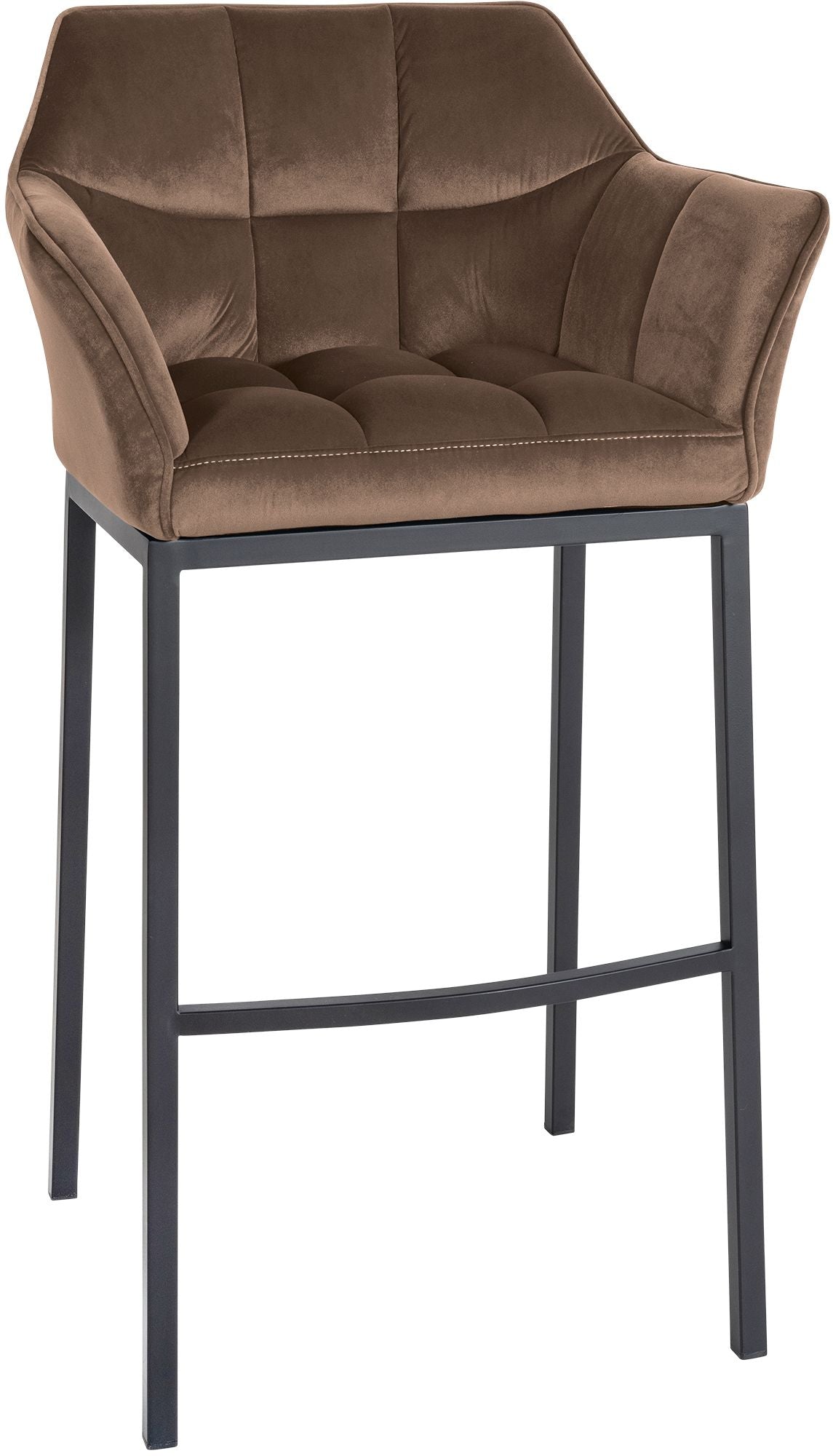 Barhocker Damaso B Samt mit 4-Fuß Gestell