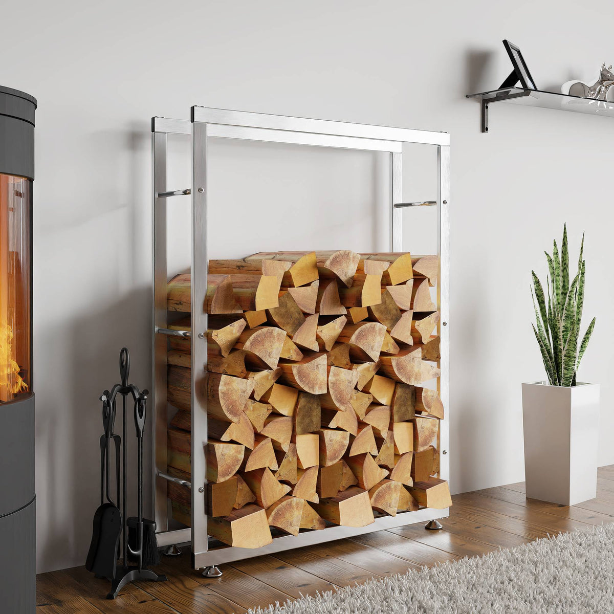 Kaminholzständer Keri V2 25x100x125 cm – Ansicht 3