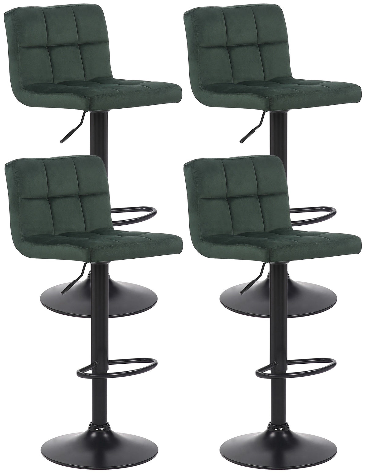 4er Set Barhocker Feni Samt – Ansicht 15