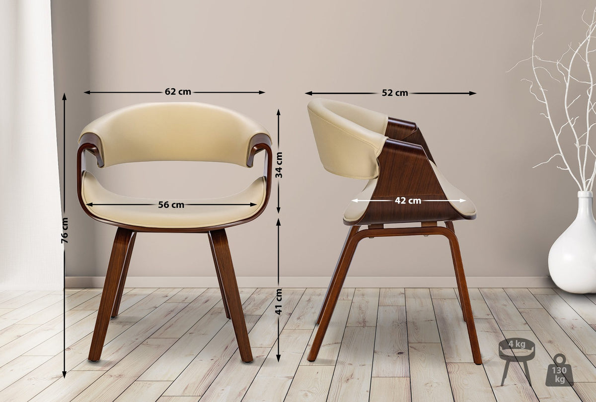 2er Set Esszimmerstuhl Foley Kunstleder – Ansicht 10
