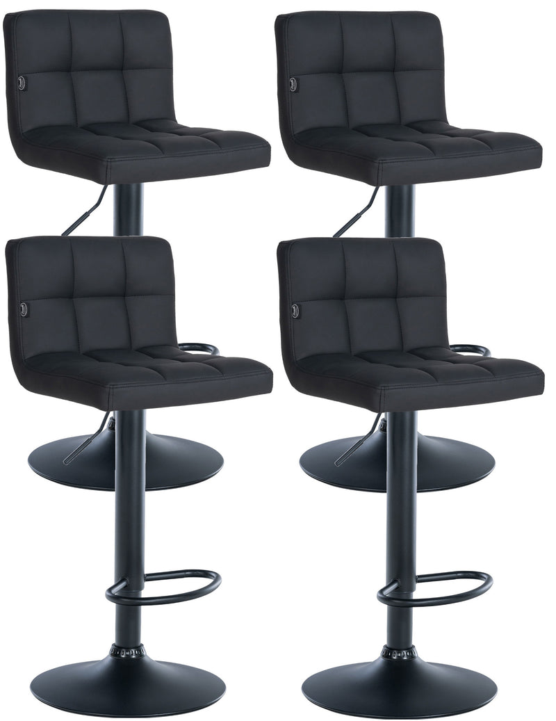 4er Set Barhocker Feni Kunstleder schwarz