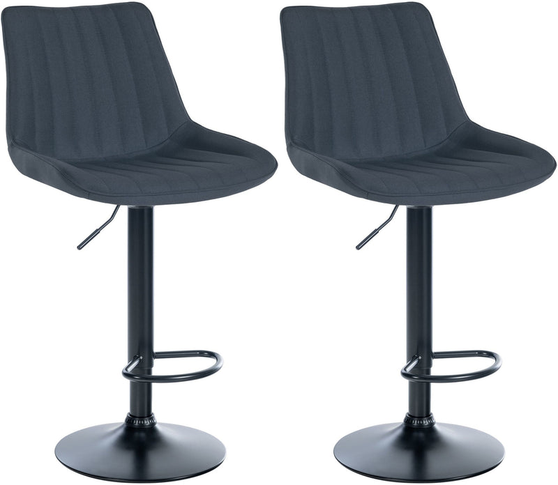 2er Set Barhocker Toni Stoff schwarz