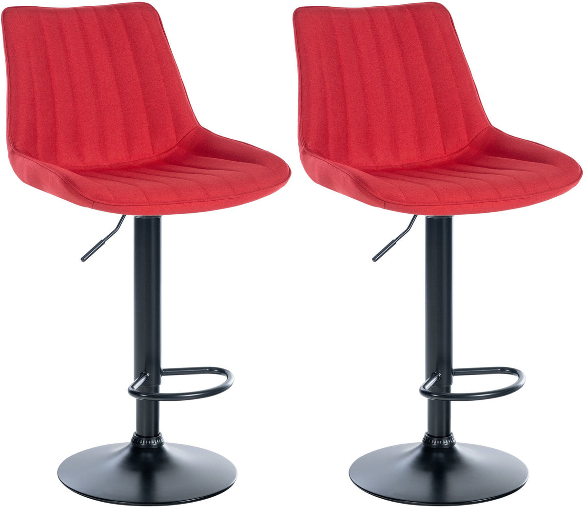 2er Set Barhocker Toni Stoff schwarz