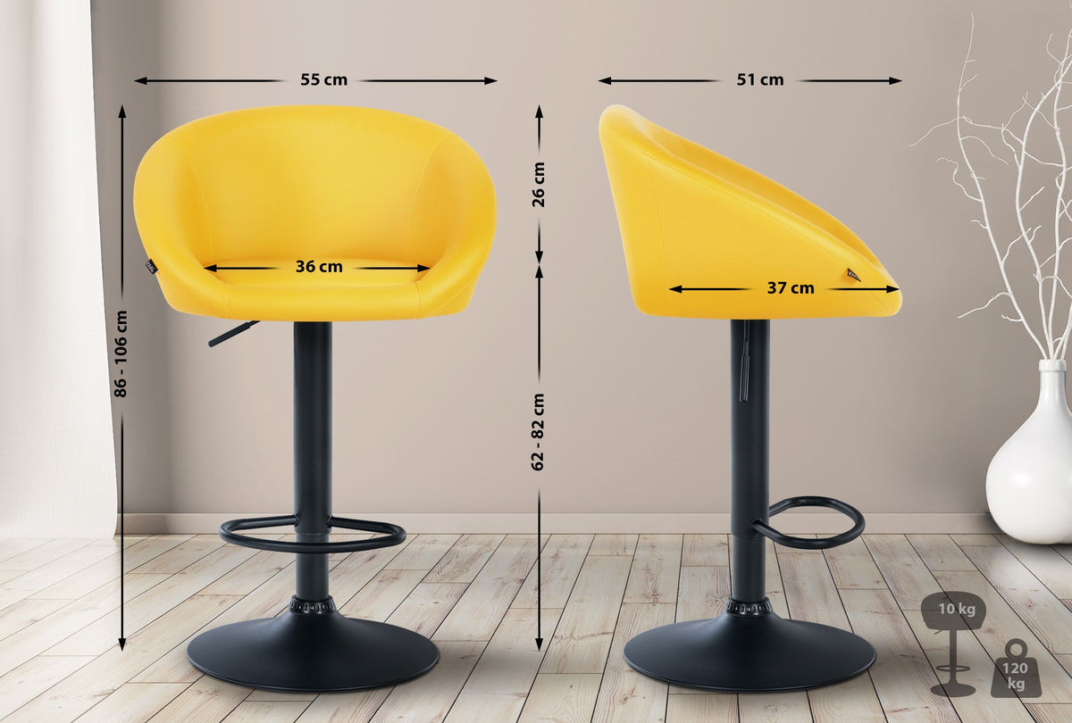 Barhocker Davie Kunstleder schwarz – Ansicht 10