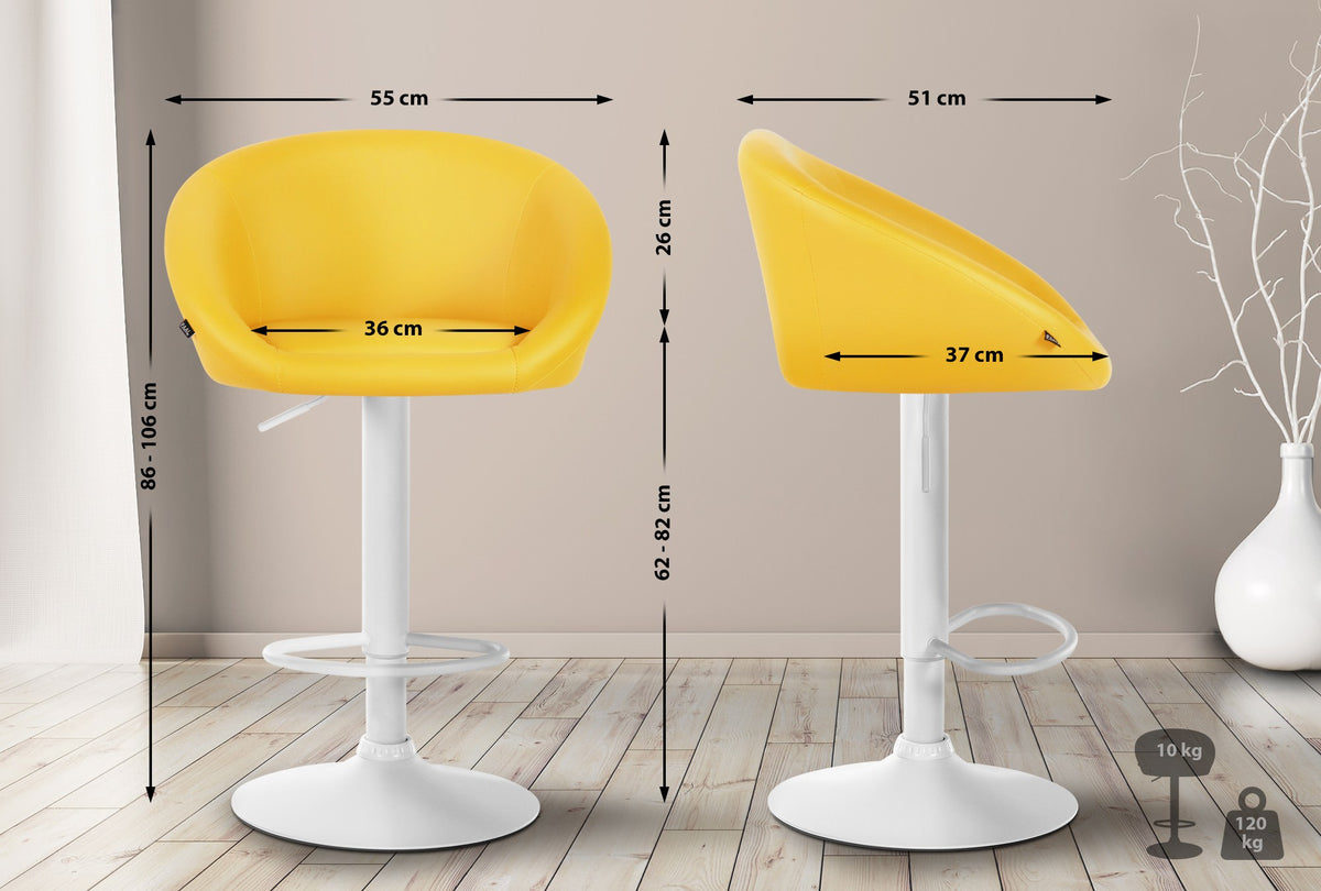 Barhocker Davie Kunstleder weiß – Ansicht 10