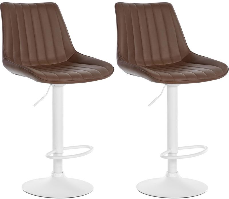 2er Set Barhocker Toni Kunstleder weiß