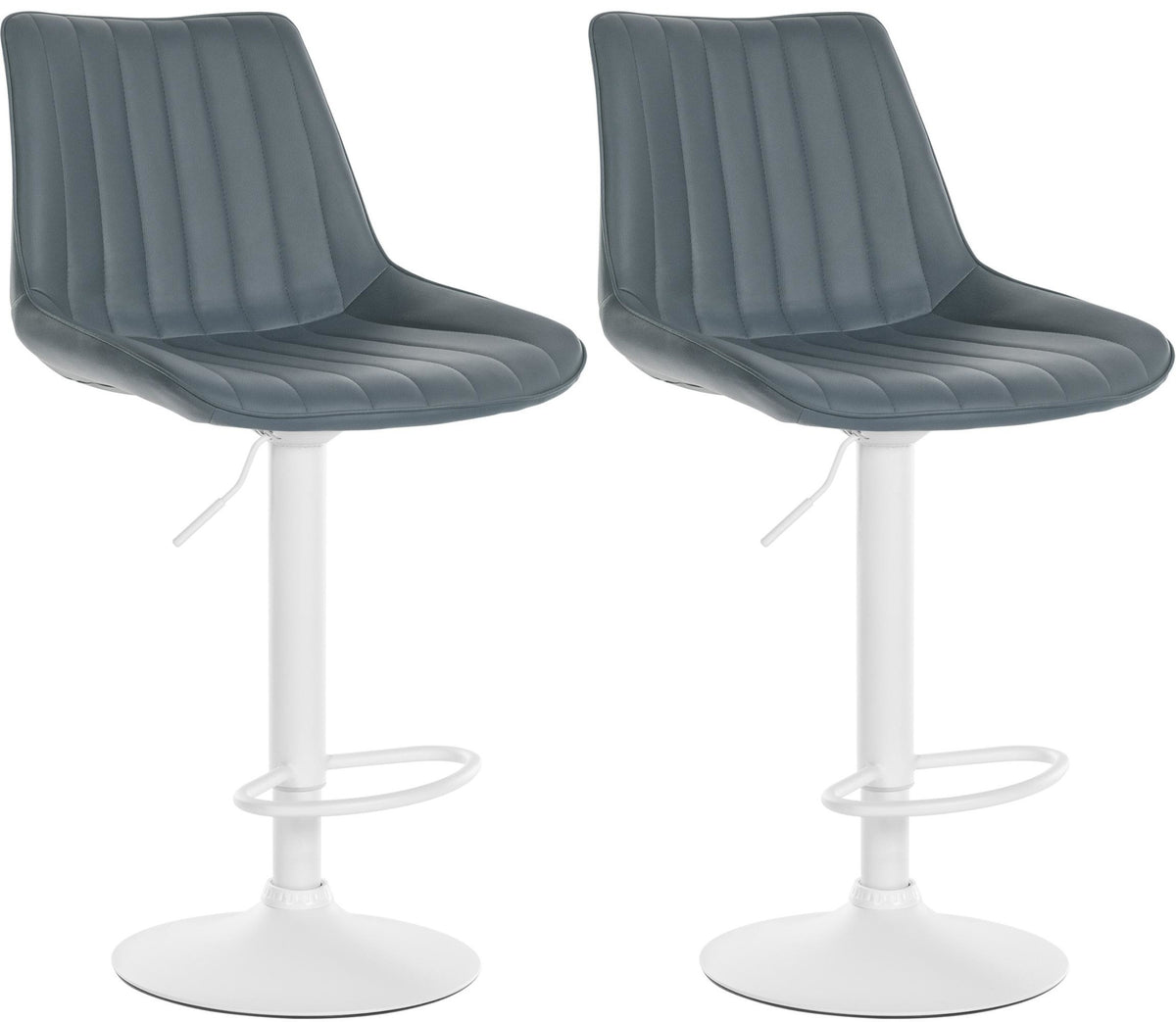 2er Set Barhocker Toni Kunstleder weiß – Ansicht 17