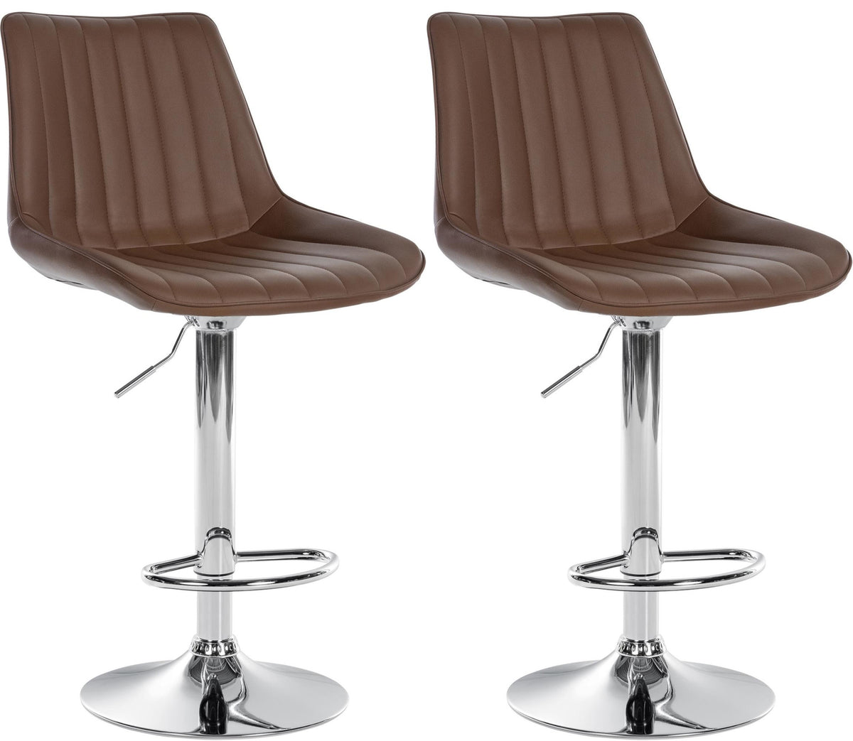 2er Set Barhocker Toni Kunstleder chrom – Ansicht 9