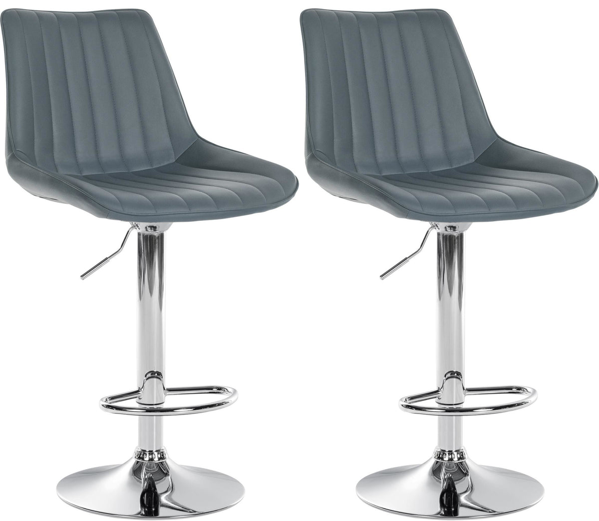 2er Set Barhocker Toni Kunstleder chrom – Ansicht 17