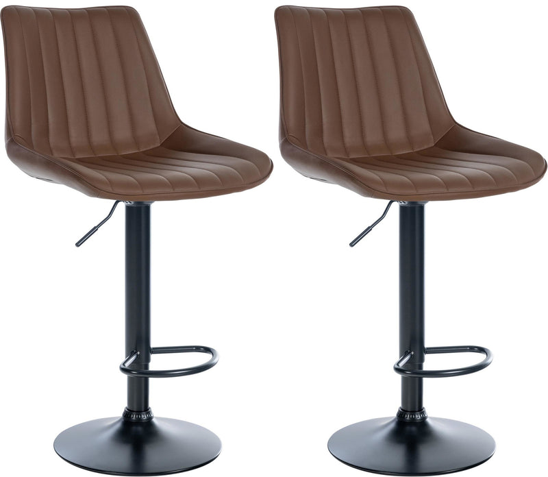 2er Set Barhocker Toni Kunstleder schwarz