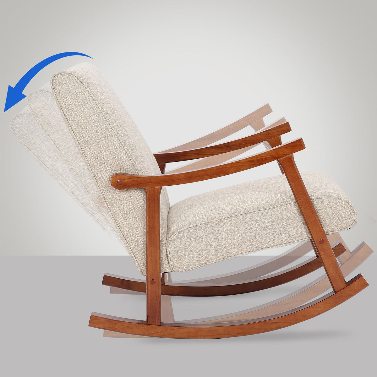 Schaukelstuhl Morelia Stoff walnuss – Ansicht 18
