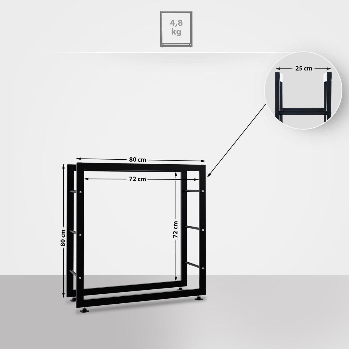 Kaminholzständer Keri V2 25x80x80 – Ansicht 2