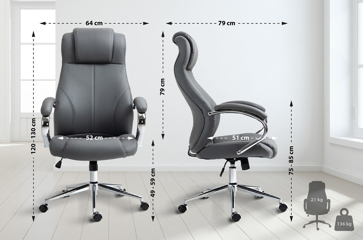 Bürostuhl Salford Echtleder – Ansicht 16