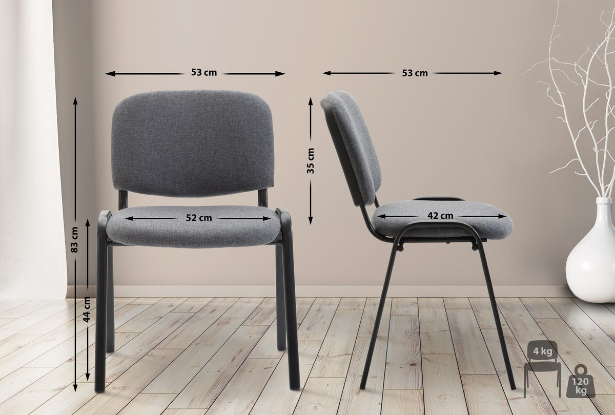 Besucherstuhl Ken V2 Stoff – Ansicht 20
