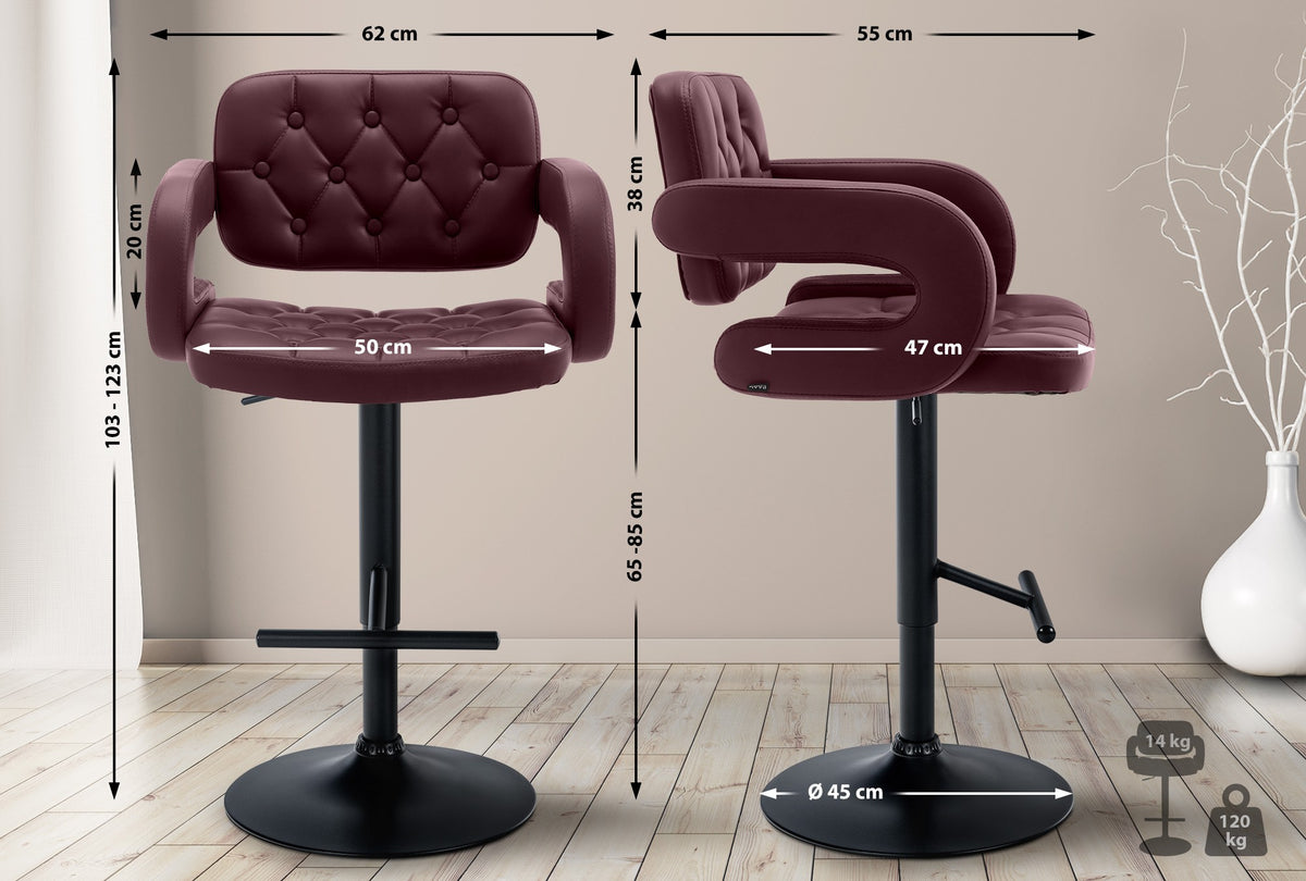 Barhocker Dublin schwarz – Ansicht 9