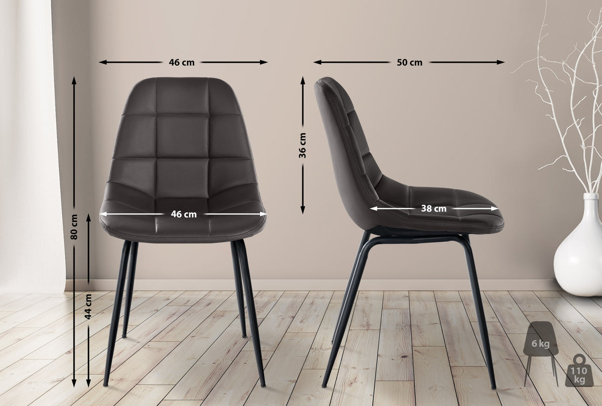 2er Set Stuhl Tom Kunstleder – Ansicht 11