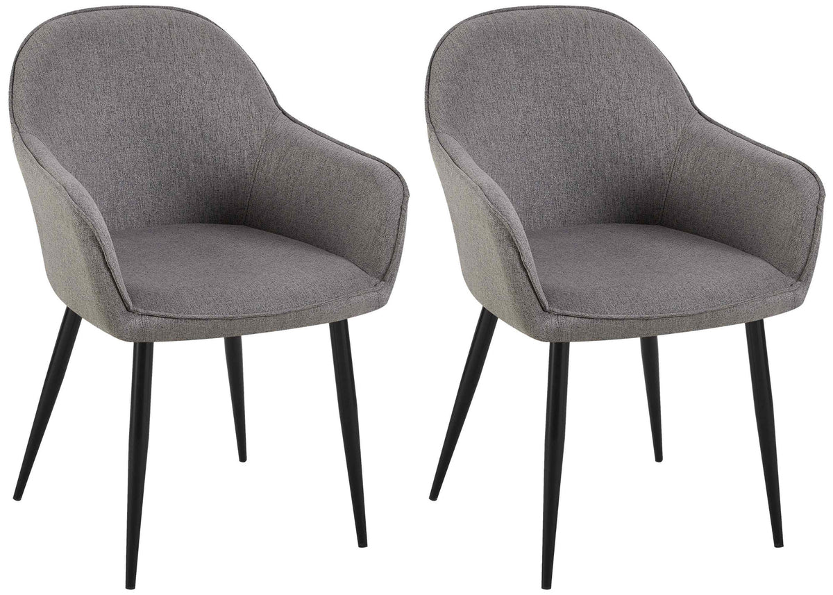 2er Set Esszimmerstühle Boise Stoff – Ansicht 8