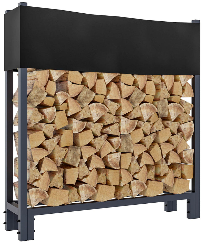 Kaminholzständer + Abdeckplane Martin 25x110x115 cm