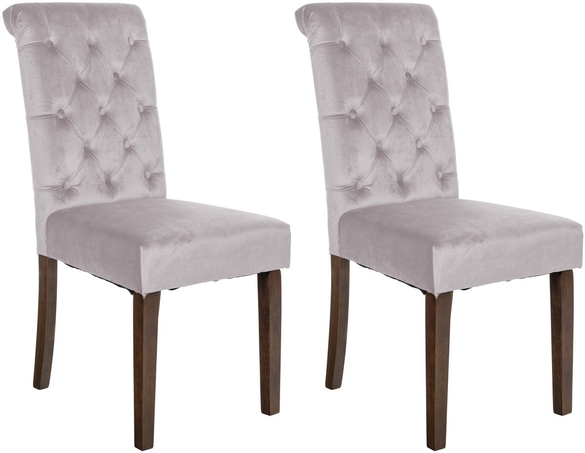 2er Set Esszimmerstühle Lisburn Samt – Ansicht 15