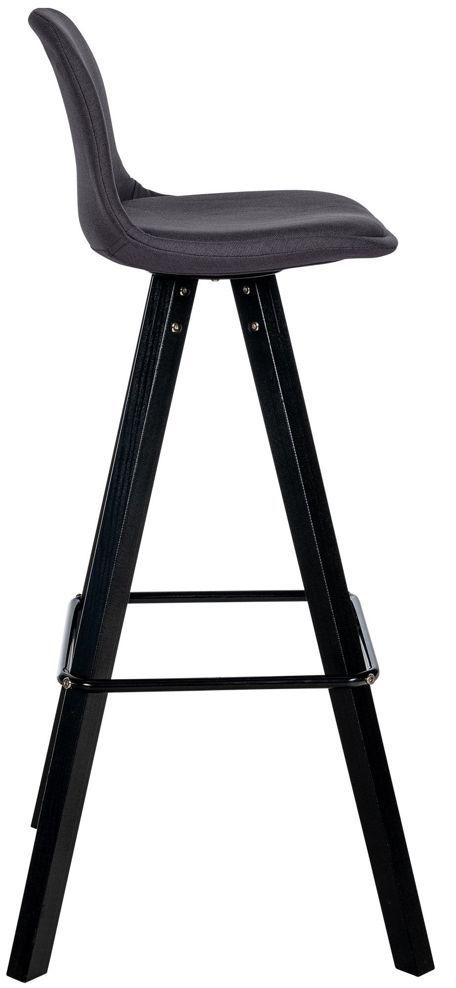 Barhocker Corbin Stoff Square schwarz – Ansicht 7
